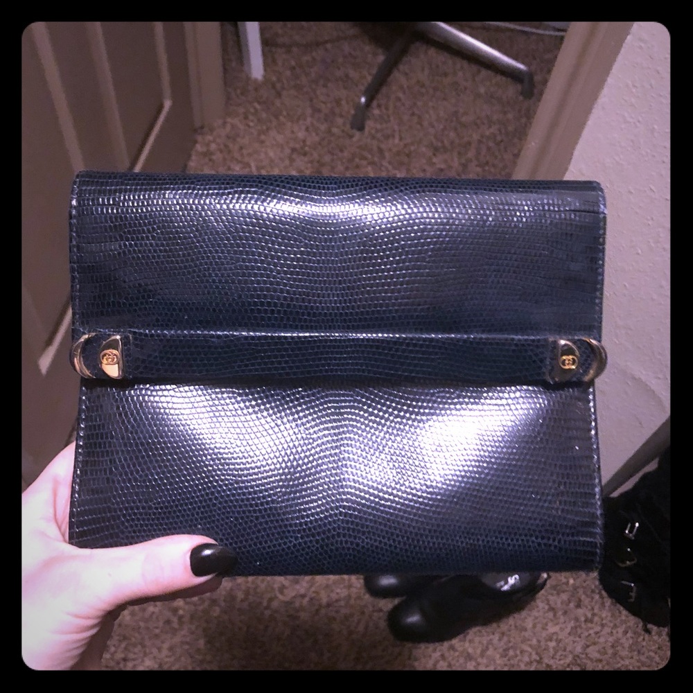 Gorgeous Vintage Gucci Clutch  Snakeskin Gorgeous